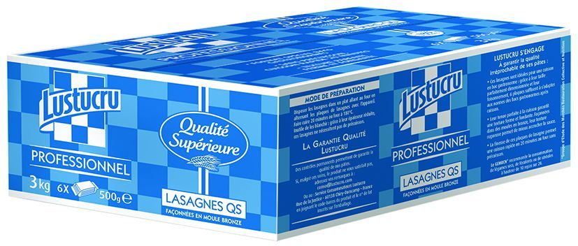 Lasagnes QS - LUSTUCRU - Carton de 6 sachets