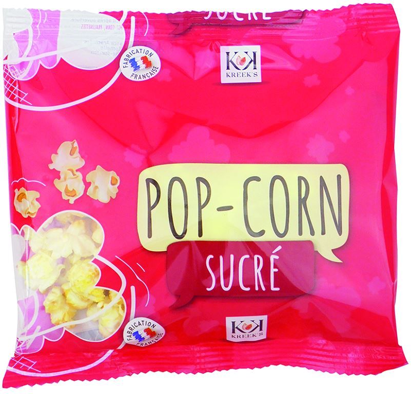 Pop-corn sucré - KREEK'S - Carton de 90 sachets