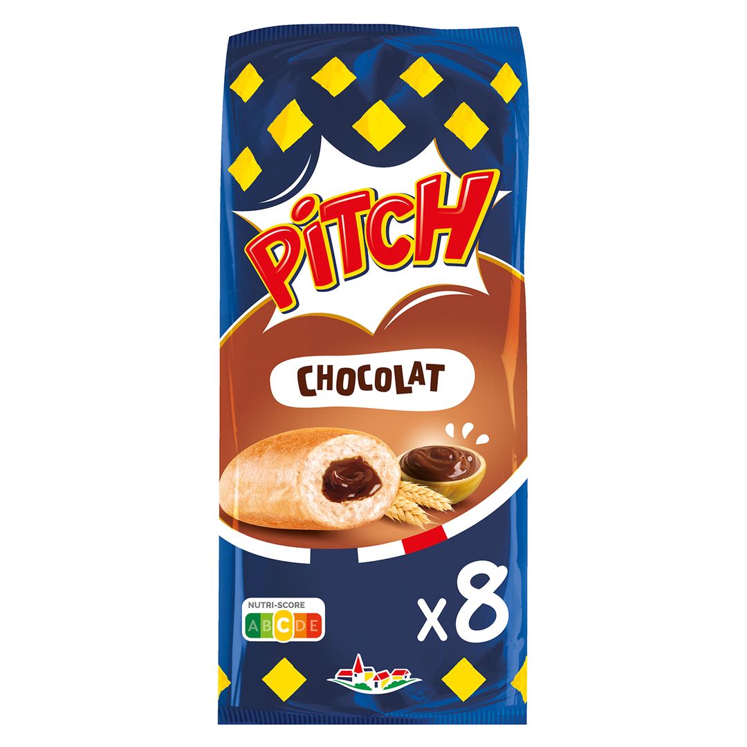 Brioches fourrées au chocolat Pitch X8 - PITCH - Carton de 8 paquets