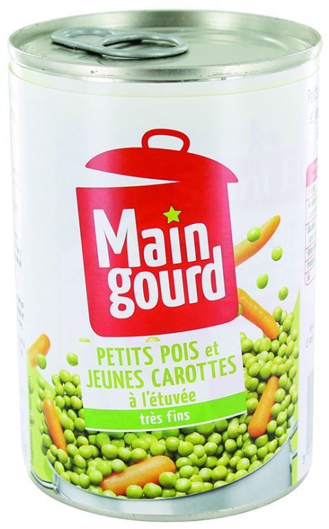 Petits pois très fins et carottes - MAINGOURD - Boite 1/2