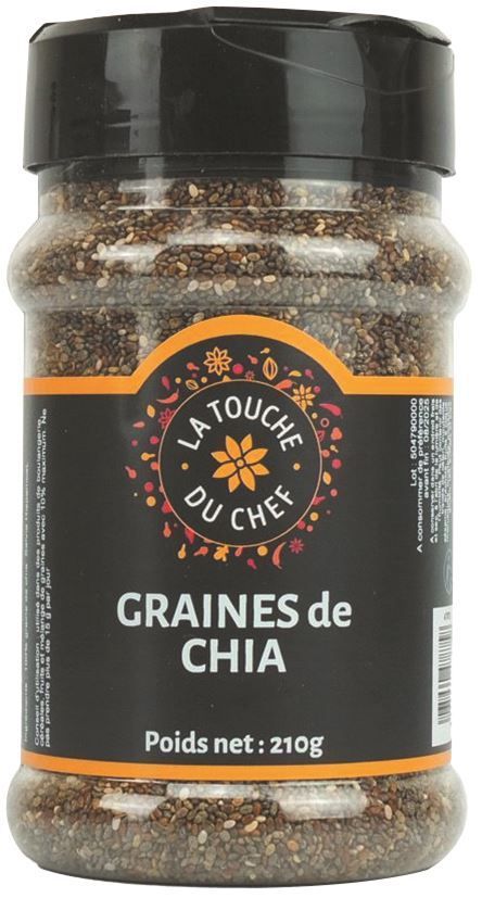 Graines de chia - LA TOUCHE DU CHEF - Pot de 210 g