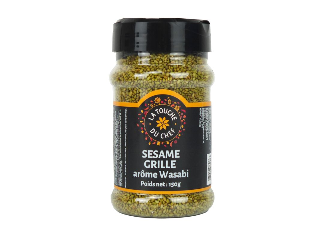 Sésame grillé arôme wasabi - LA TOUCHE DU CHEF - Pot de 150 g