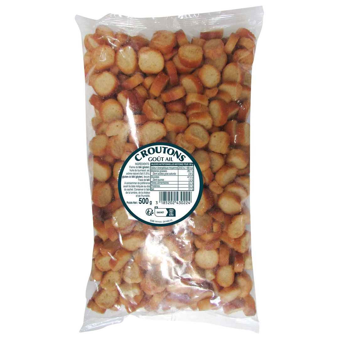 Croûtons à l'ail - TIPIAK® RESTAURATION - Sachet de 500 g