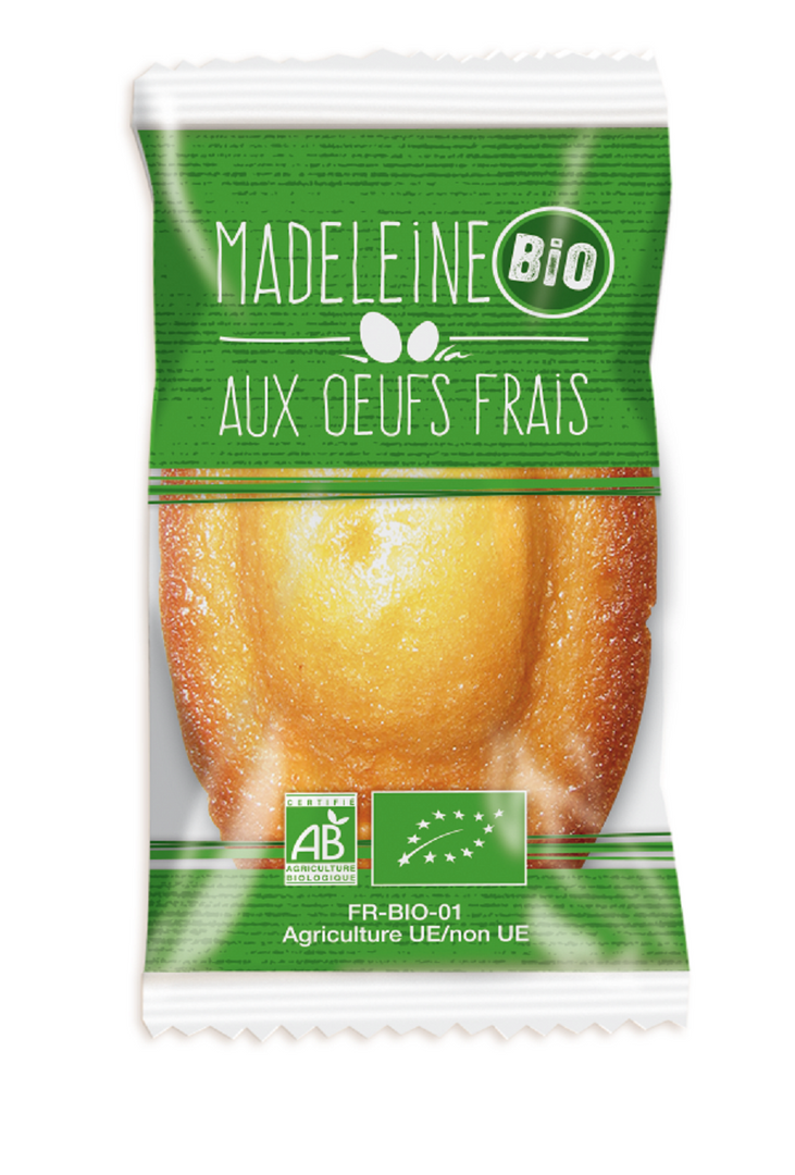 Madeleine aux oeufs frais Bio - BY ST MICHEL - Carton de 100 sachets