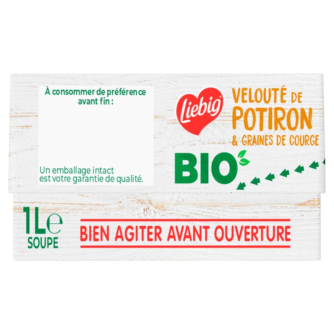 Velouté de potiron et graines de courge Bio - LIEBIG - Carton de 8 briques