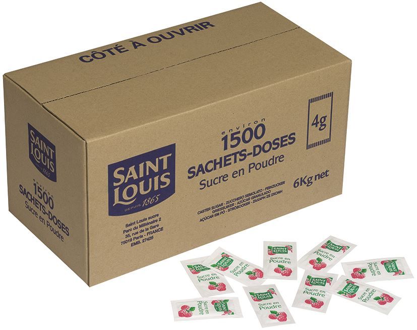 Saint Louis Sucre en Poudre les Bûchettes le carton de 500 g