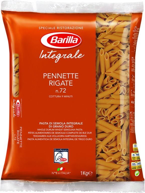 Pennette rigate au blé complet - BARILLA - Sachet de 1 kg