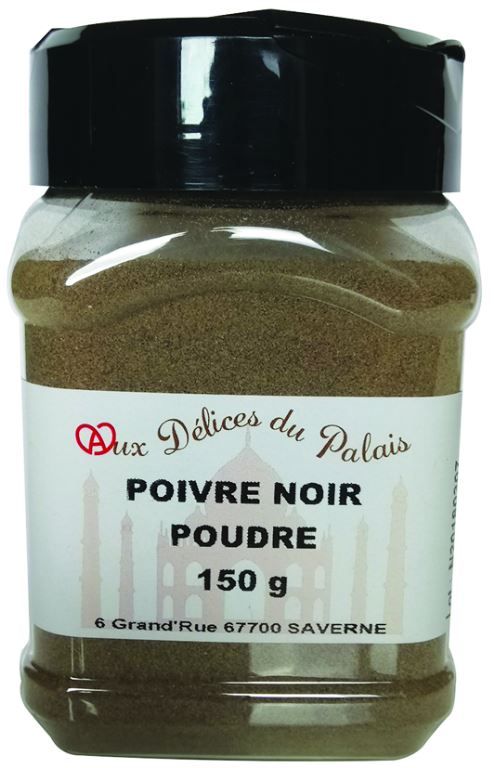 Poivre noir moulu - DELICES DU PALAIS - Pot de 150 g