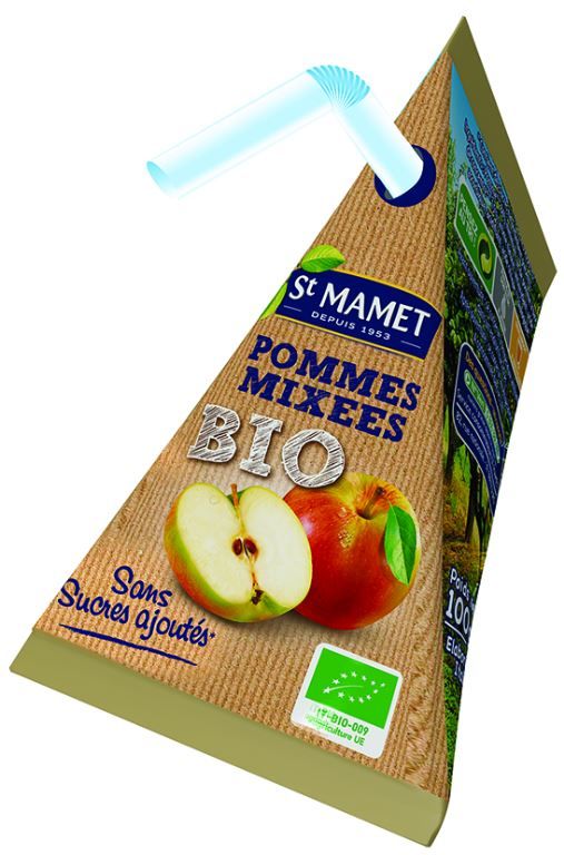 Pommes mixées Berlingot Bio - ST MAMET - Carton de 48 berlingots