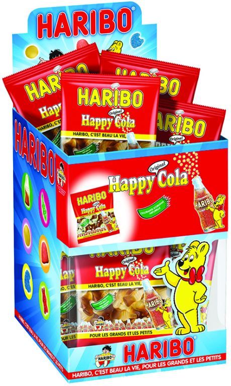 Happy Cola - HARIBO - Boite de 30 sachets