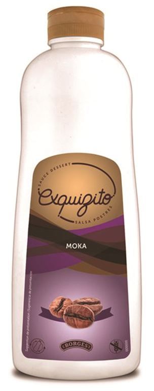 Sauce dessert saveur moka café - EXQUIZITO - Bouteille de 1 kg