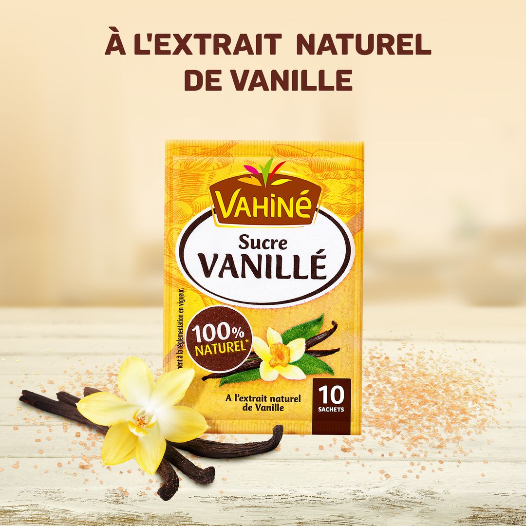 Sucre vanillé - VAHINE - Paquet de 10 sachets