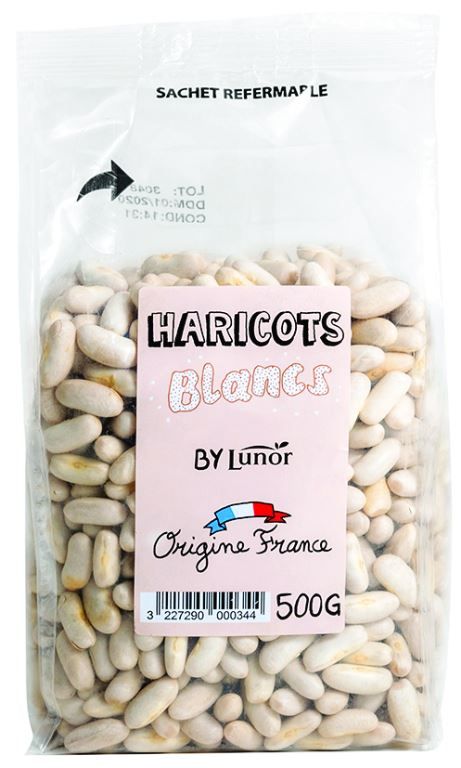 Haricots blancs - BY LUNOR - Sachet de 500g