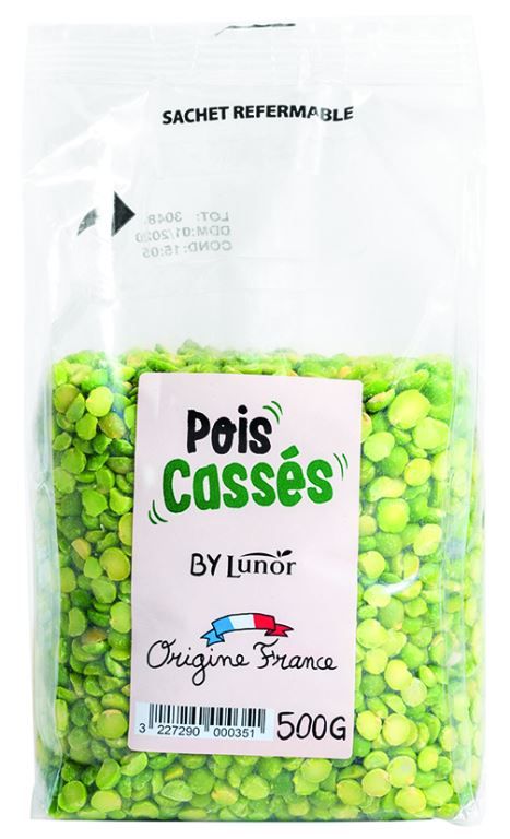 Pois cassés - BY LUNOR - Sachet de 500 g