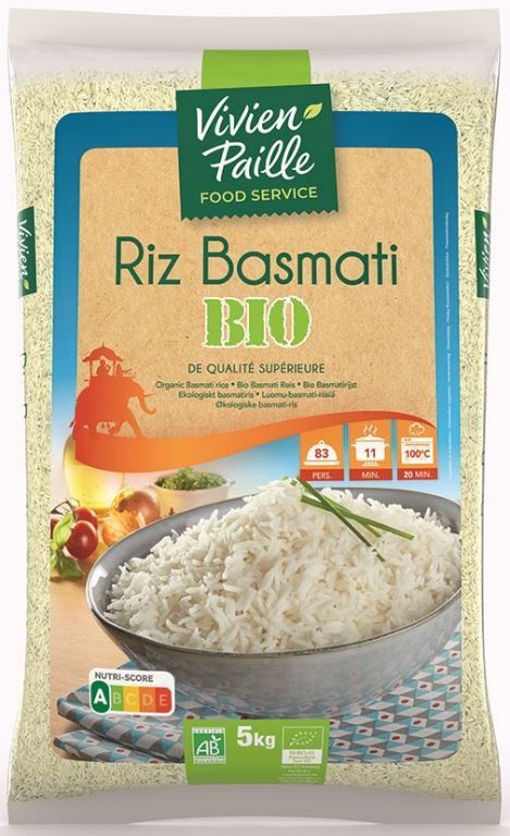 Riz long basmati QS Bio - VIVIEN PAILLE - Sac de 5 kg