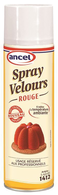 Spray velours au beurre de cacao rouge pour toutes les surfaces gelées :  : Épicerie et Cuisine gastronomique