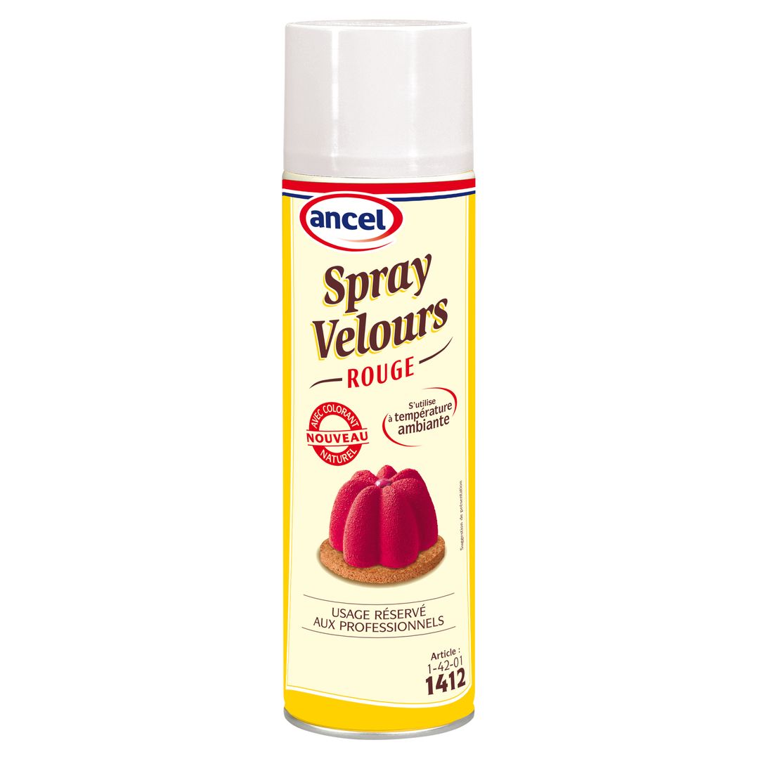 Beurre de cacao rouge en spray velours - ANCEL - Spray de 500 ml