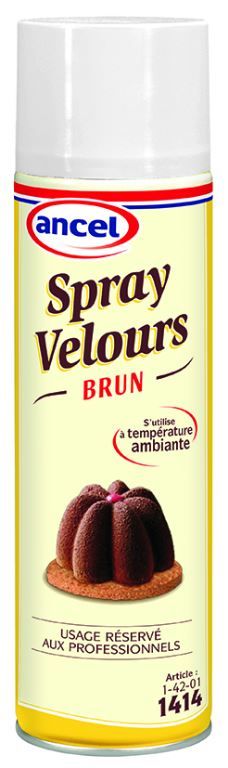 Spray colorant effet velours marron Ancel