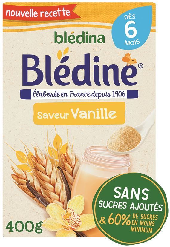 Blédine saveur vanille dès 6 mois - BLEDINA - Boite de 400 g