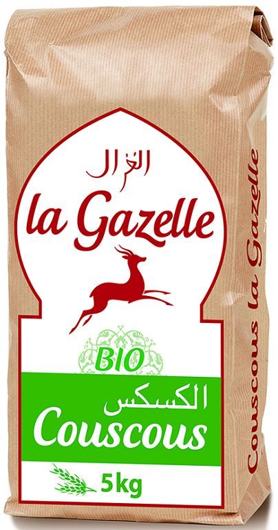 Semoule de couscous moyen QS Bio - LA GAZELLE - Sac de 5 kg