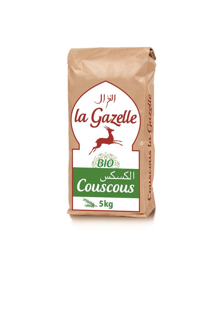 Semoule de couscous moyen QS Bio - LA GAZELLE - Sac de 5 kg