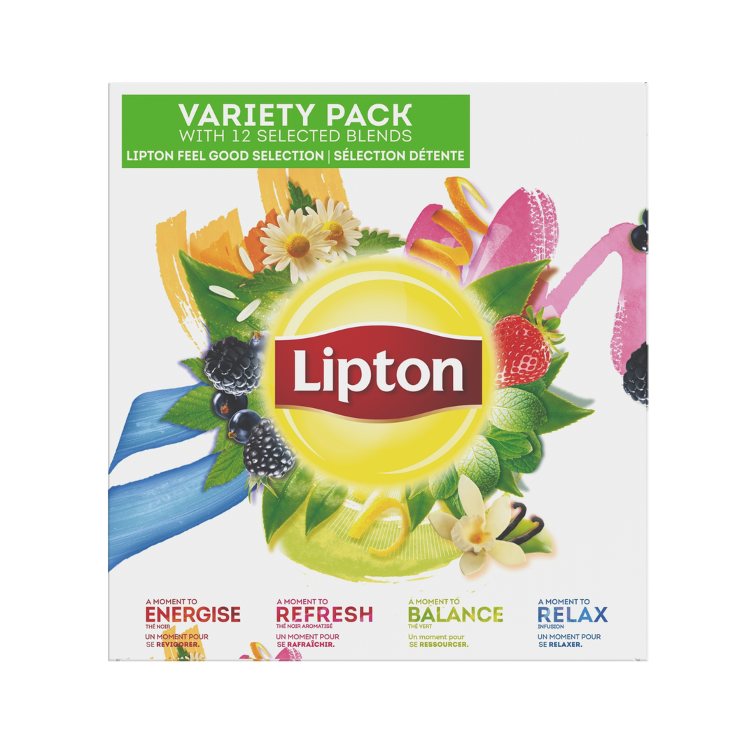 Coffret thés et infusions 12 variétés - LIPTON - Boite de 180 sachets