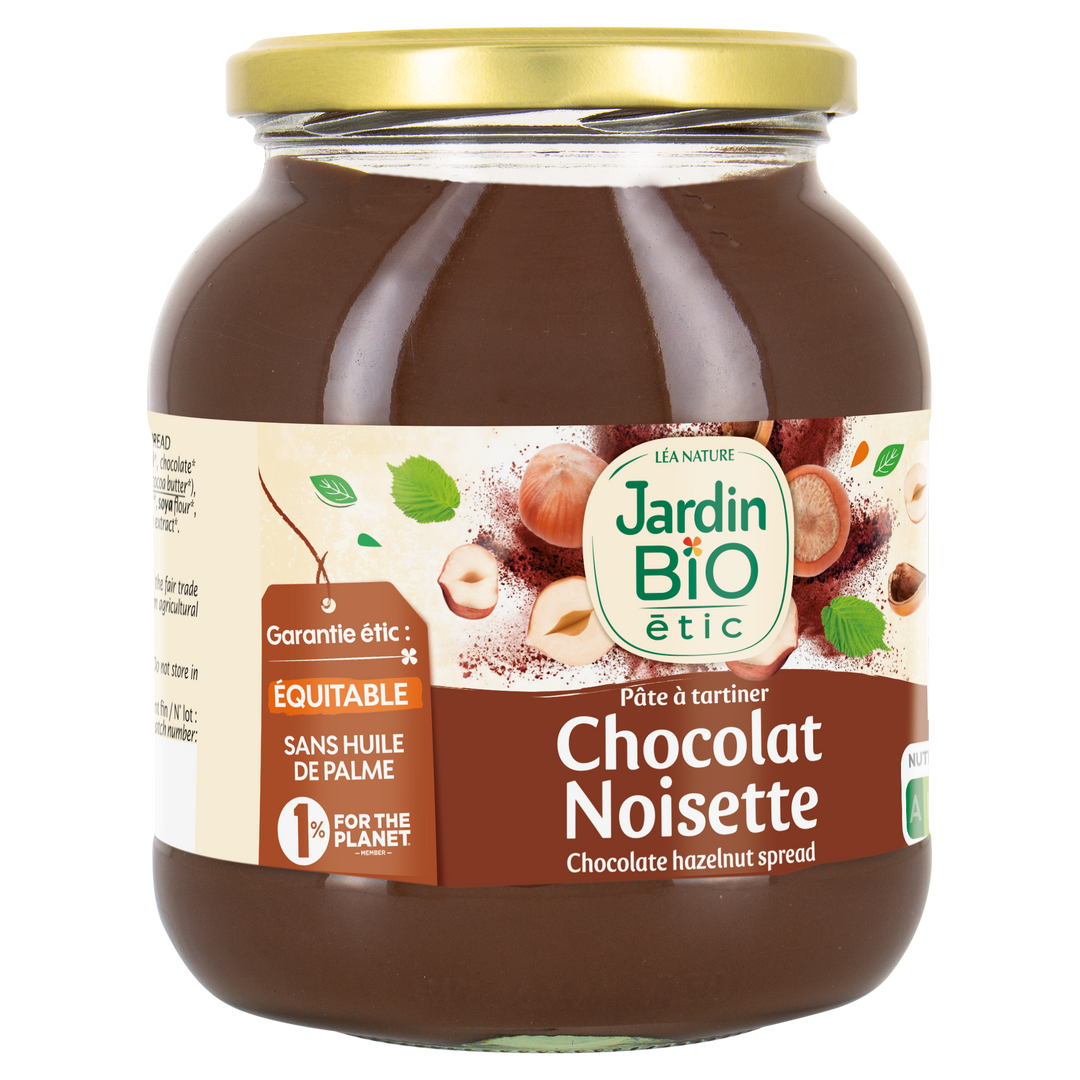 Pâte à tartiner choco noisettes sans gluten Bio - JARDIN BIO - Pot de 750 g