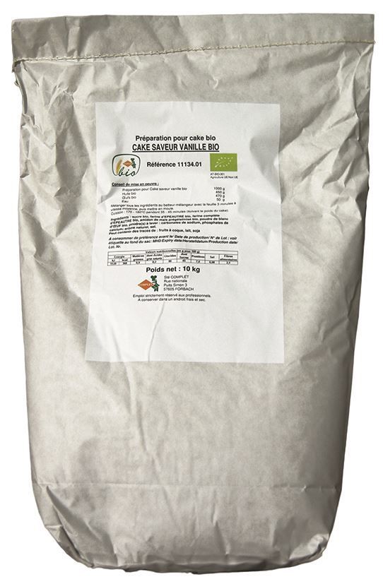 Préparation pour cake Bio - COMPLET - Sac de 10 kg