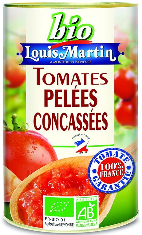 Tomates pelées concassées Bio - LOUIS MARTIN - Boîte 5/1