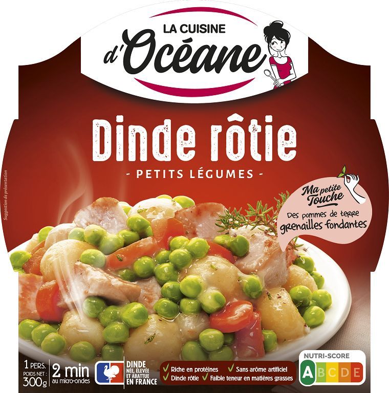 Dinde rôtie et ses petits légumes - LA CUISINE D'OCEANE - Carton de 11 barquettes