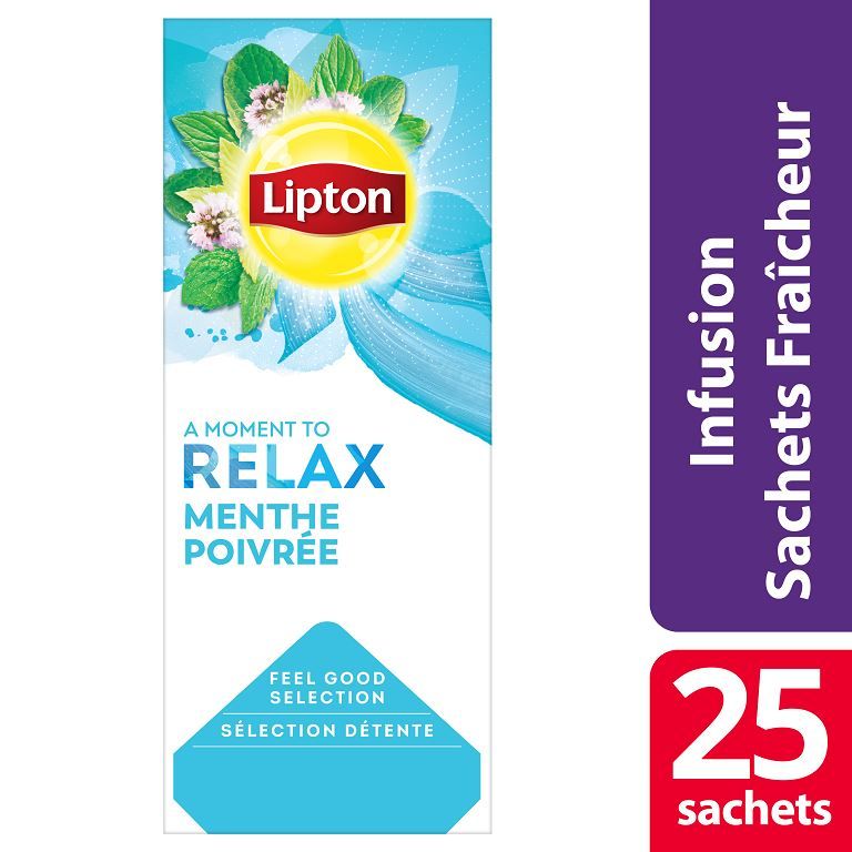 Infusion menthe poivrée - LIPTON - Boite de 100 sachets