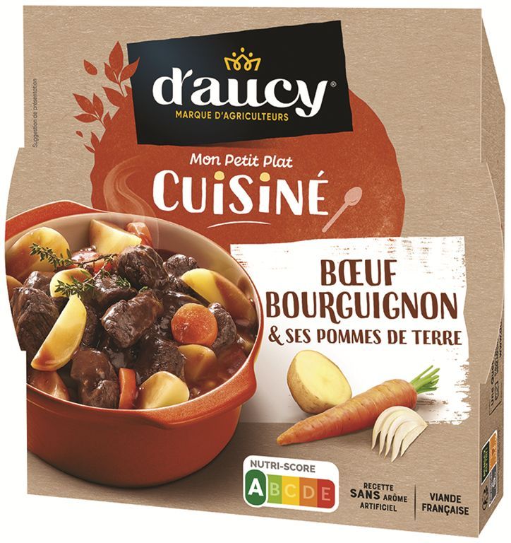 Boeuf bourguignon et pommes de terre au vin rouge - D'AUCY - Carton de 8 barquettes