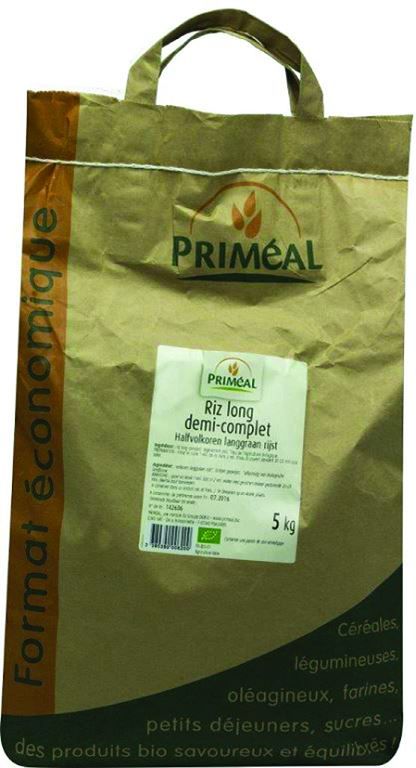 Riz long grain 1/2 complet - PRIMEAL - Sac 5kg