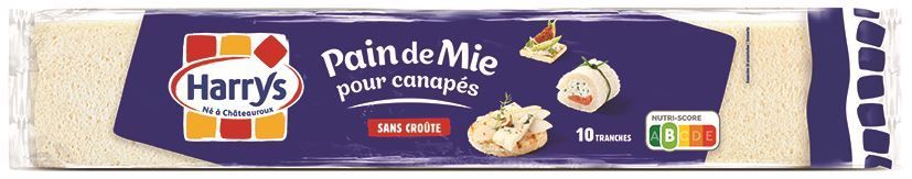 Pain de mie sans croûte pour canapé - HARRYS - Carton de 4 paquets