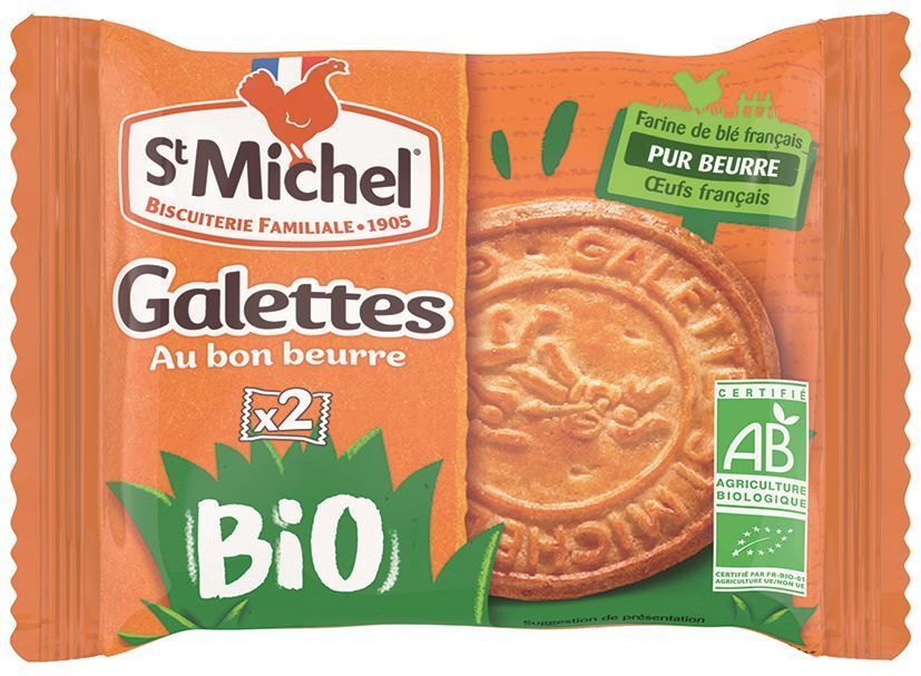 Galettes tout au beurre Bio X2 - ST MICHEL - Carton de 225 sachets