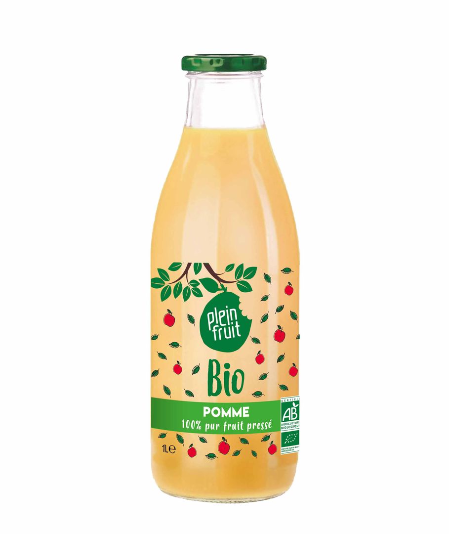 Jus de pommes Bio - PLEIN FRUIT - Carton de 6 bouteilles