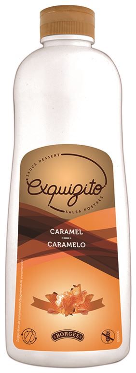 Sauce dessert saveur caramel - EXQUIZITO - Bouteille de 1 kg