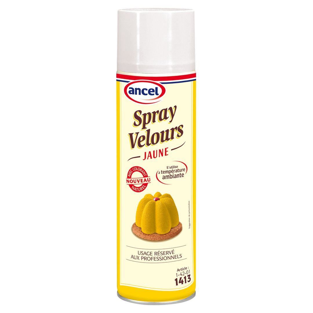 Beurre de cacao jaune en spray velours - ANCEL - Spray de 500 ml