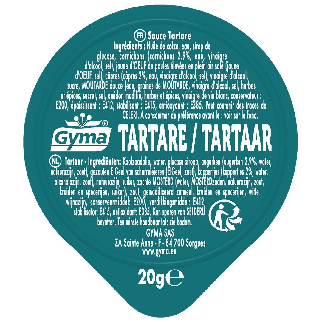 Sauce tartare - GYMA - Carton de 216 unités