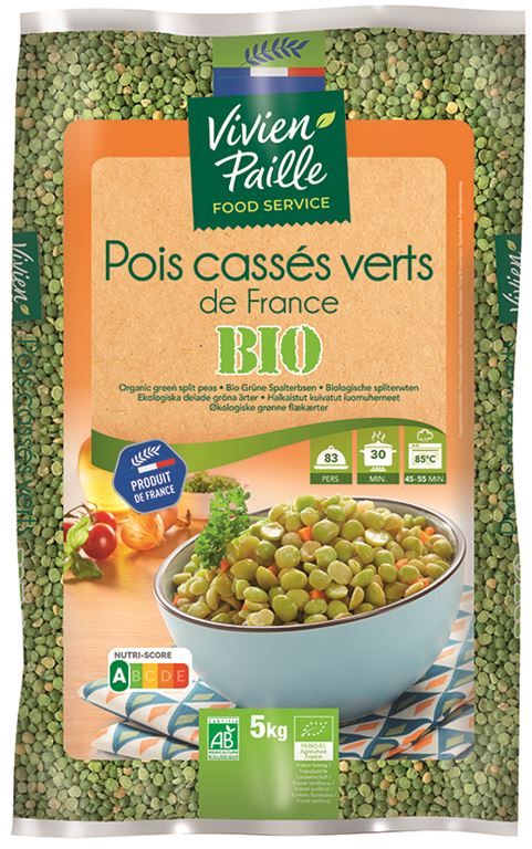 Pois cassés Bio - VIVIEN PAILLE - Sac de 5 kg