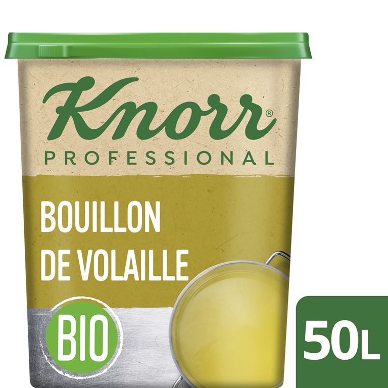 Bouillon de volaille déshydraté Bio - KNORR - Boite de 1 kg