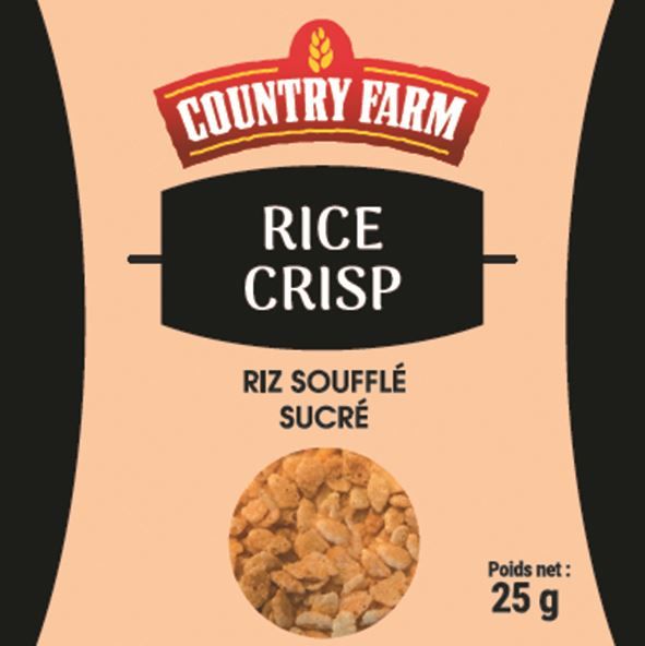 Rice crisp - COUNTRY FARM - Carton de 100 sachets