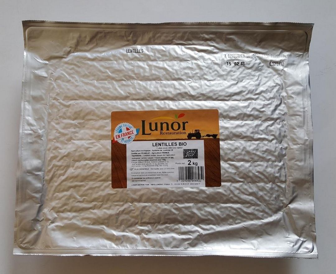 Lentilles Bio - LUNOR - Carton de 10 kg