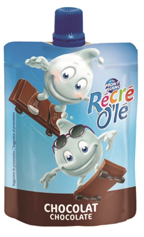 Crème saveur chocolat Récré O'lé® - MONT BLANC - Carton de 60 gourdes