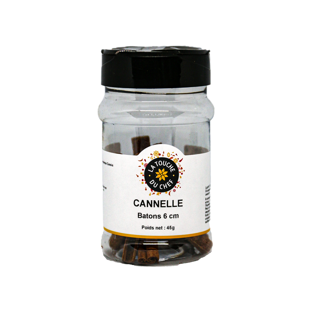 Cannelle en bâton 6 cm - LA TOUCHE DU CHEF - Pot de 45 g