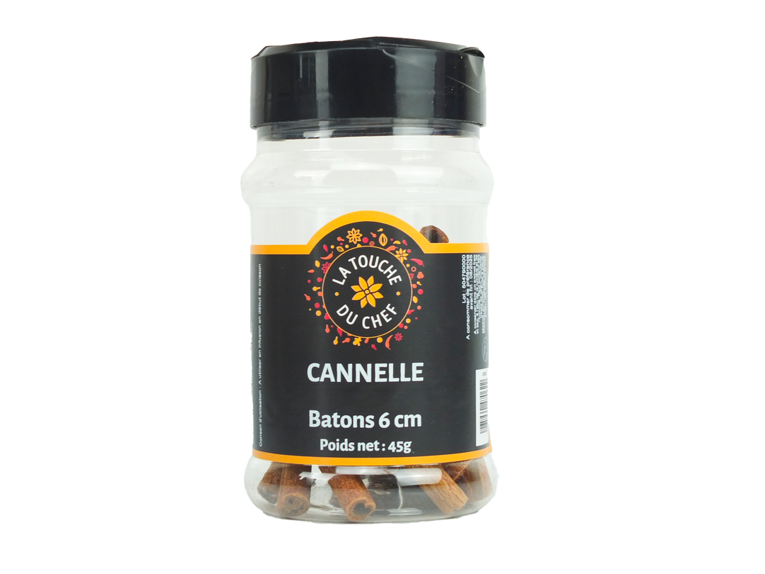 Cannelle en bâton 6 cm - LA TOUCHE DU CHEF - Pot de 45 g