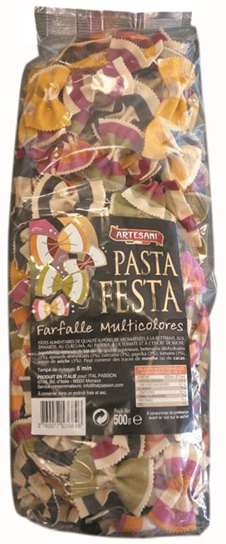 Farfalles multicolores - ARTESANI - Carton de 6 sachets