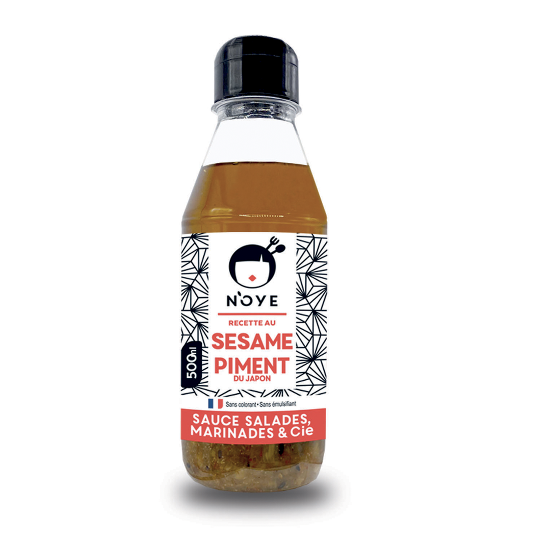 Sauce sésame et piment du Japon - N'OYE - Bouteille de 50 cl