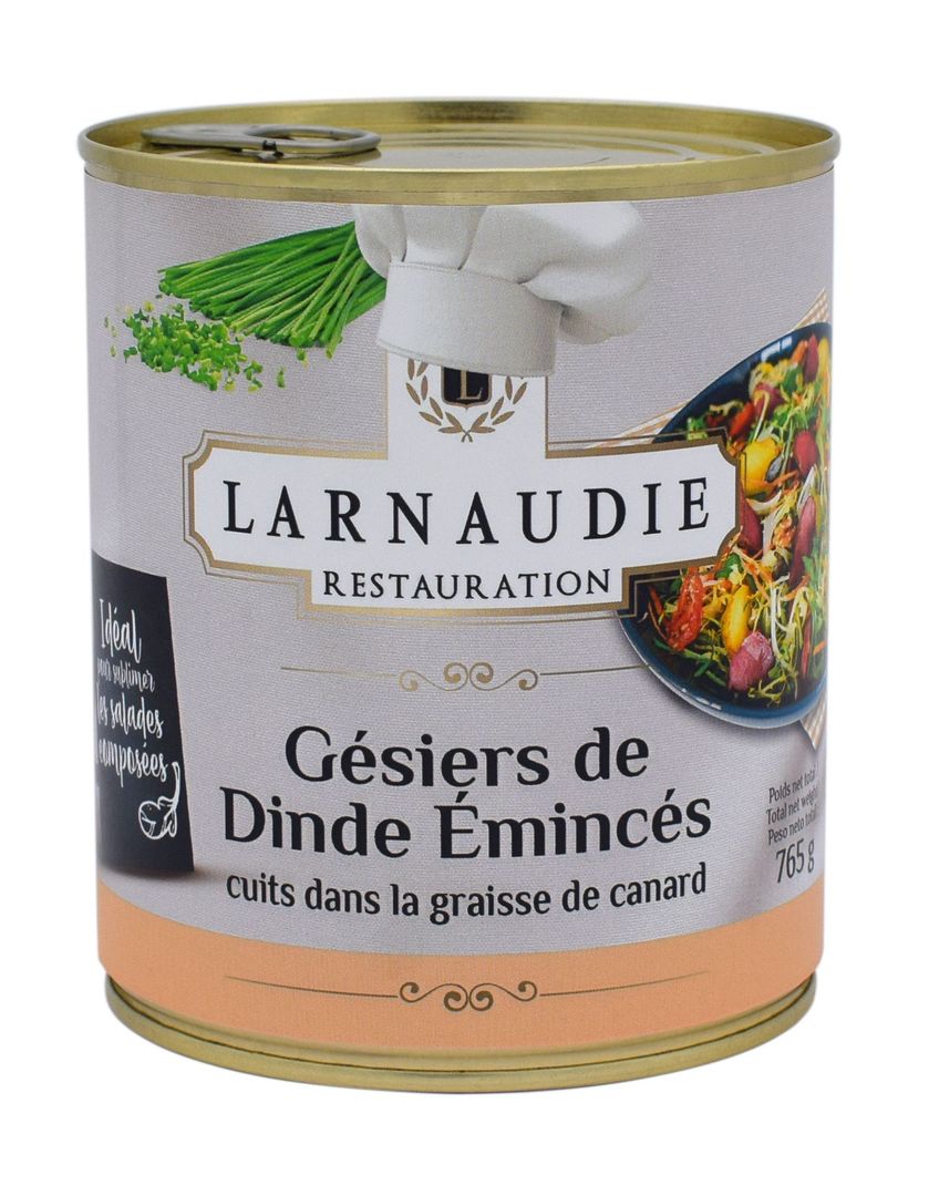 Gésiers de dinde confits et émincés - LARNAUDIE RESTAURATION - Boite 4/4