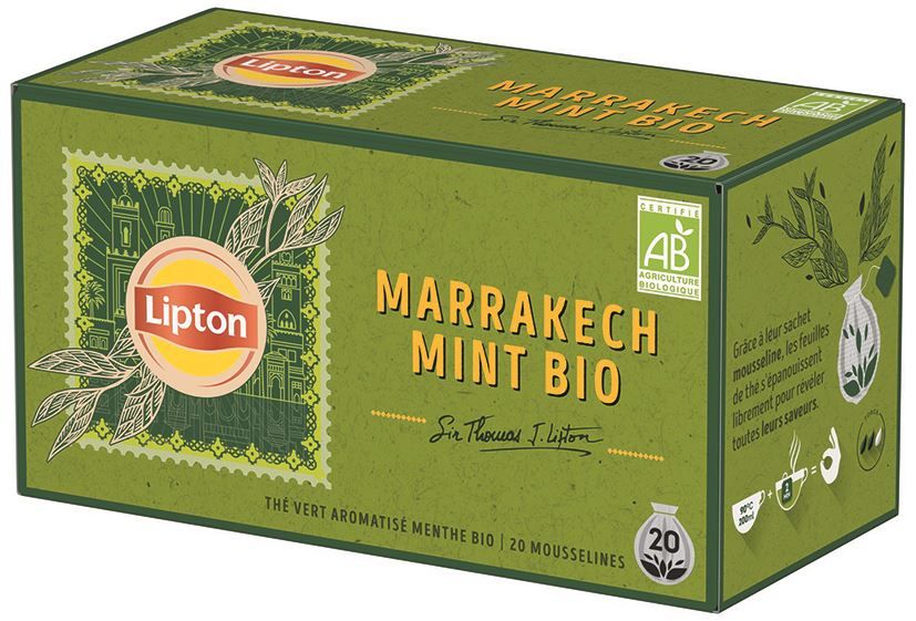 Thé vert menthe, Lipton (30 sachets)